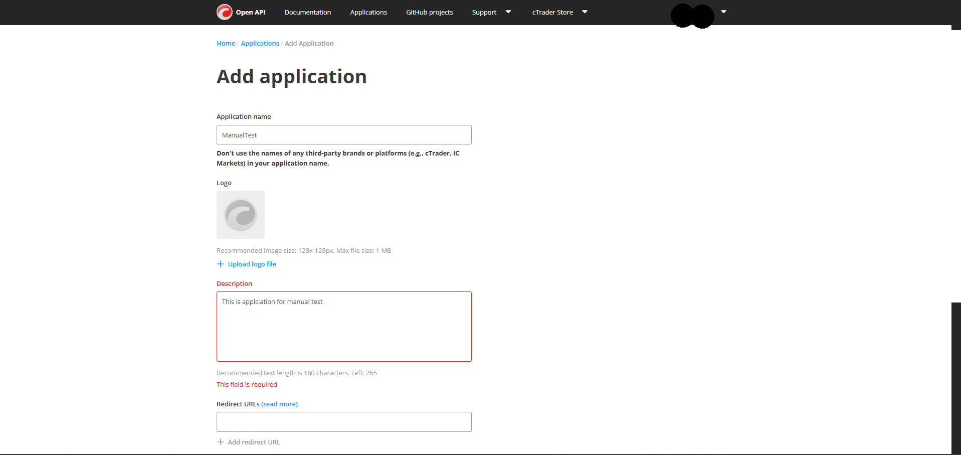 Step 4: Create a New Application - 1